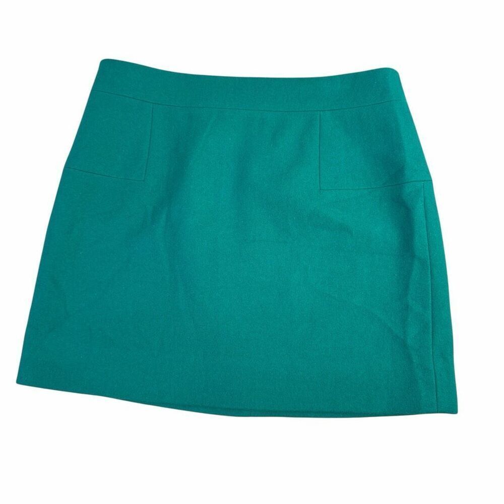 J. Crew Green size 8 Wool Blend Lined Skirt style 14275
